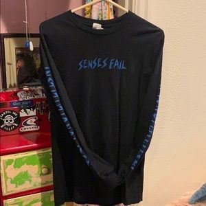 Senses Fail band long sleeve black and blue Shirt